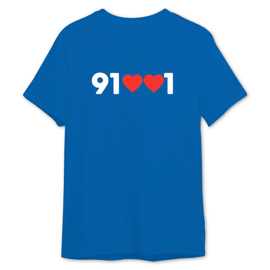 91001 Tee (Dodger Blue/Red)