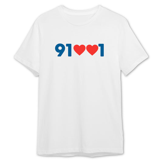 91001 Tee (White/Red)