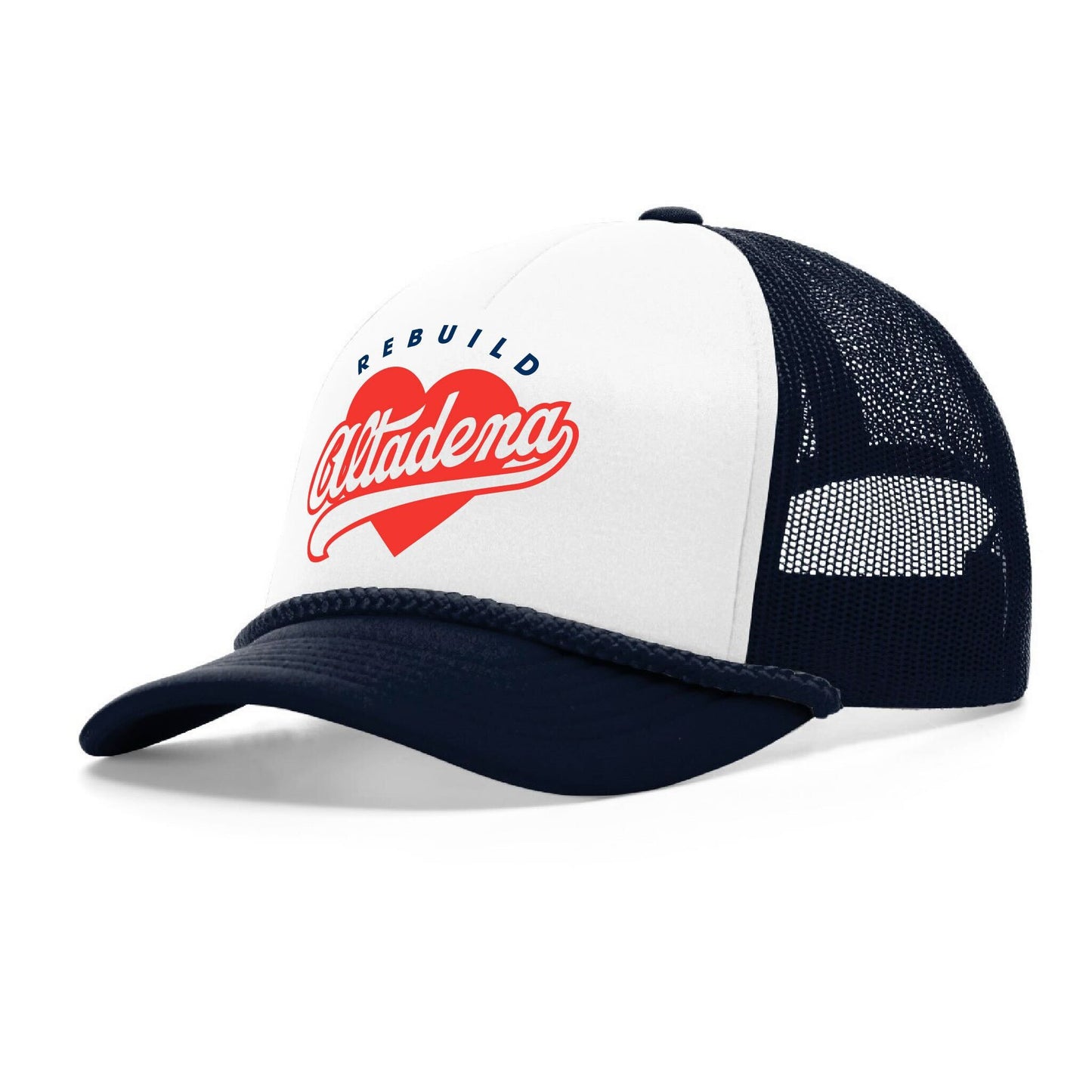 Rebuild Altadena Low Profile Foam Trucker (Navy/White)